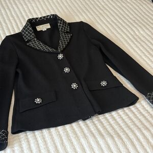 St. John Black Embellished Women's Jacket